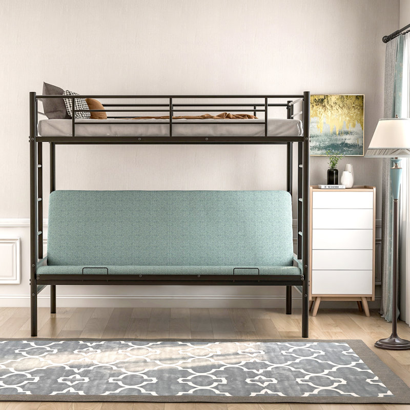 Mason & Marbles Metal MultiFunction Twin over Full Futon Bunk Bed